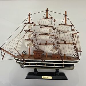 Gorch Fock Model Ship Wood Tall Ship Nautical Decor Sailing Boat Replica